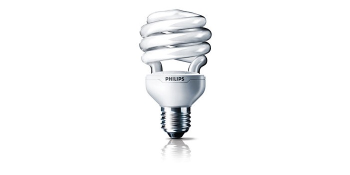 A compact fluorescent light bulb