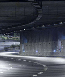 Guiding tunnel lights